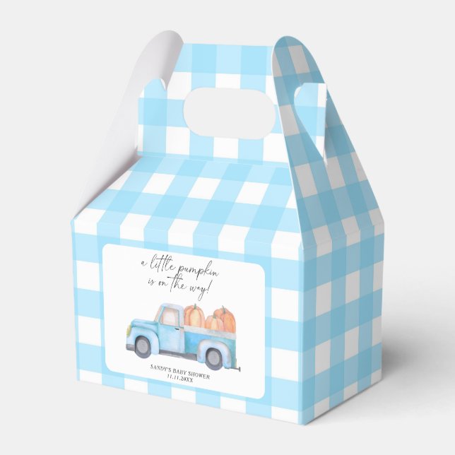 Ballotins Fête de Naissance Bébé Citrouille Camion Bleu (Verso)