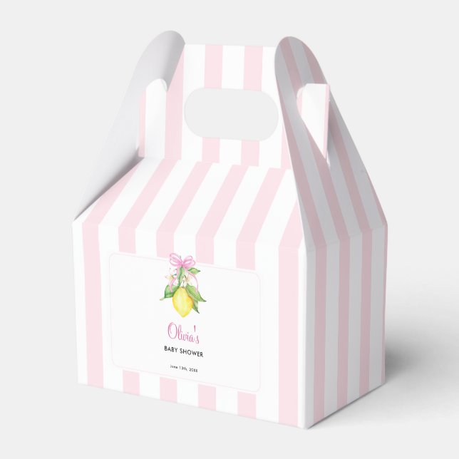 Ballotins Fête de naissance Coquette Lemon Pink Bébé Fille (Verso)