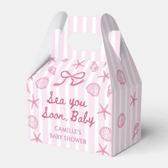 Ballotins Fête de naissance de bébé fille côtière coquillage (Verso)