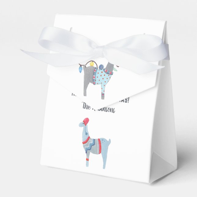 Ballotins Fête de Noël au pull moche à thème lama (Verso)