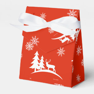 Ballotins Fête de Noël Cerf Rouge et Blanc  