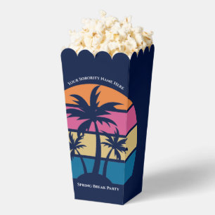 Ballotins Fête de plage bleu cool aux palmiers et popcorn