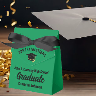 Ballotins Fête de remise de diplômes personnalisable vert et