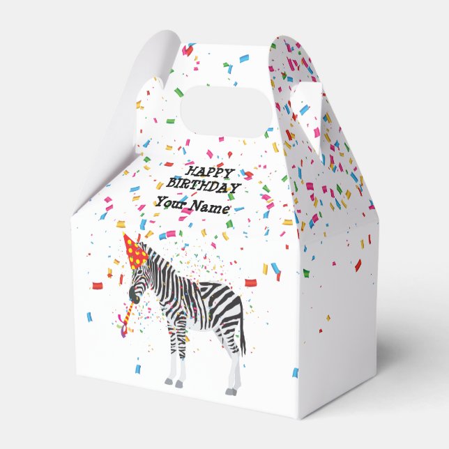 Ballotins Fête de zèbre - Animaux à la fête d'anniversaire (Verso)