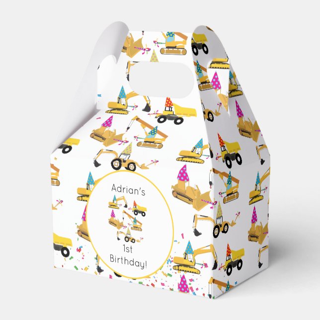 Ballotins Fête des camions de construction personnalisés Ann (Verso)