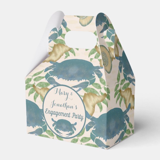 Ballotins Fête des crabes - Crabes bleus à l'aquarelle, Fian (Verso)