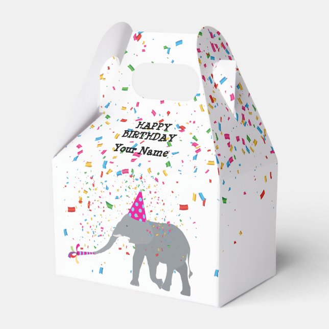 Ballotins Fête des éléphants - Animaux à la fête d'anniversa (Verso)