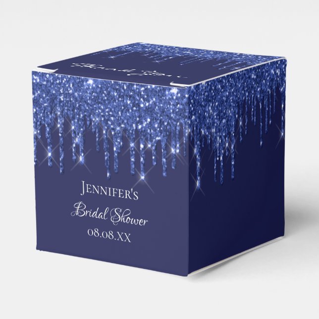 Ballotins Fête des mariées bleu marine parties scintillant b (Verso)