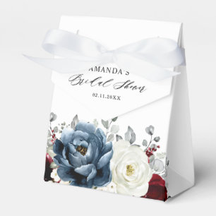 Ballotins Fête des mariées Boho blanc ivoire bleu ardoise