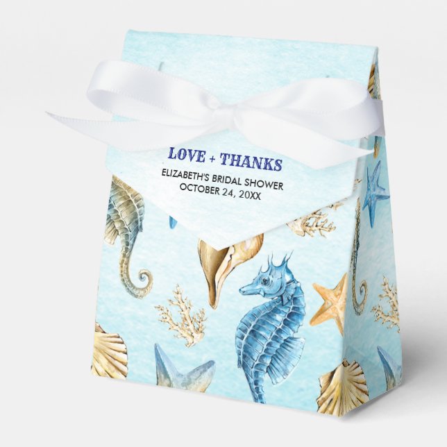 Ballotins Fête des mariées de plage Motif Seashells (Verso)