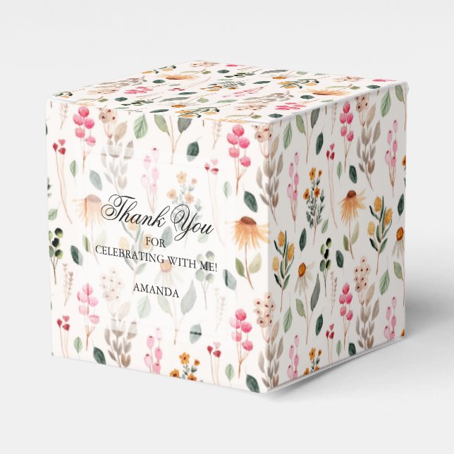 Ballotins Fête des mariées Fleur sauvage aquarelle (Verso)