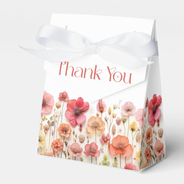 Ballotins Fête des mariées Fleur sauvage Retro Pastel Pink B (Verso)