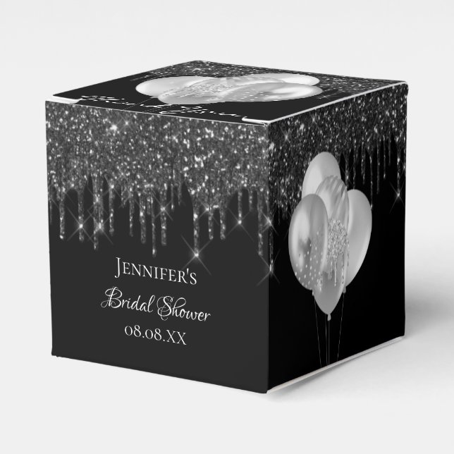 Ballotins Fête des mariées noir argent parties scintillant g (Verso)