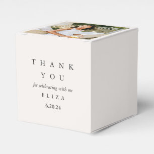 Ballotins Fête des mariées Taupe Merci photo personnalisé