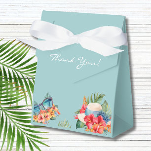 Ballotins Fête des mariées tropicale Florale Bleue