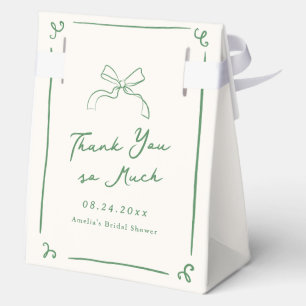 Ballotins Fête des mariées verte tirée à la main lunaire