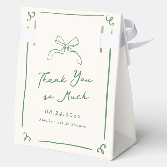 Ballotins Fête des mariées verte tirée à la main lunaire (Verso)