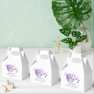 Ballotins Fête des mariées vintage à fleurs violettes Toile