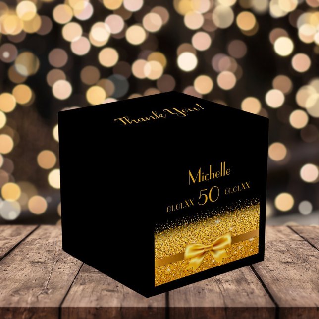 Ballotins fête du 50e anniversaire or noir merci (Créateur téléchargé)