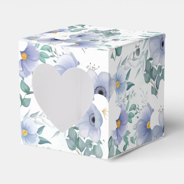 Ballotins Fête Faveur Box-Blue Flowers Ballotin (Verso)