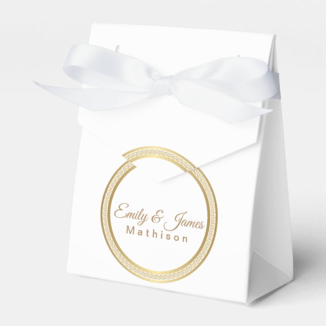 Ballotins Fête Faveur Box-Gold Cercle éternel (Verso)