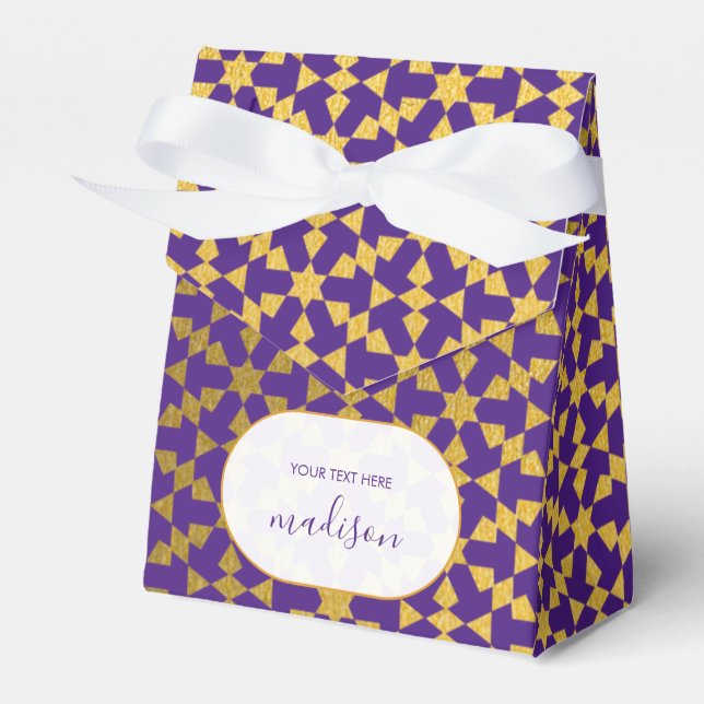 Ballotins Fête marocaine pourpre et or ethnique  (Verso)