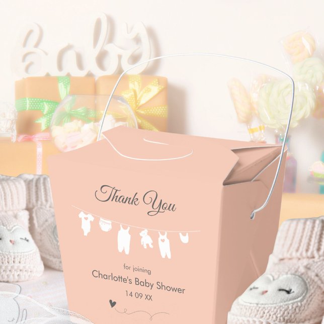 Ballotins Fête minimale rose pour bébé fille (Blush Pink Minimalist Baby Girl Shower Favor Boxes ©Susanne Sachers - Sunny Mind 🌞)