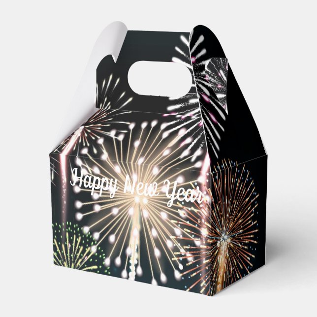 Ballotins Feu d'artifice noir Bonne année (Verso)