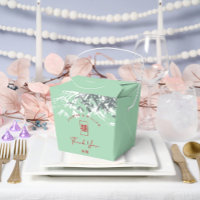 Feuilles bambou vert Mint Double Xi Mariage chinoi