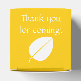 Ballotins Feuilles d'automne en boîte à faveurs jaune