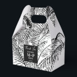 Ballotins Feuilles de palmier tropical abstrait mariages pla<br><div class="desc">Un beau croquis vintage de branches de palmier en noir et blanc. Un design abstrait rustique parfait idéal pour tout style de décoration intérieure ou occasion. Un design idéal pour tous ceux qui aiment la nature, l'art abstrait, les dessins au trait, les conceptions sur le thème de la plage tropicale,...</div>