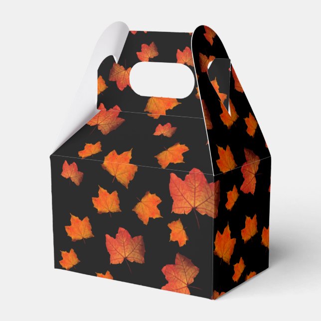 BALLOTINS FEUILLES DE SAISON D'AUTOMNE FOND NOIR (Verso)