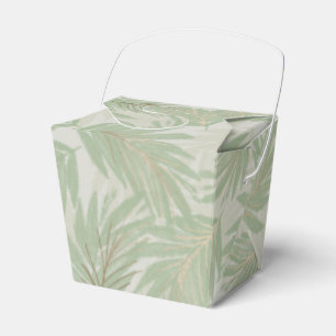 Ballotins Feuilles Tropical Green et Gold sur Sage Take Out