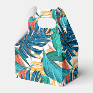 Ballotins Feuilles tropicaux colorés, design motif exotique,