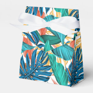 Ballotins Feuilles tropicaux colorés, design motif exotique,