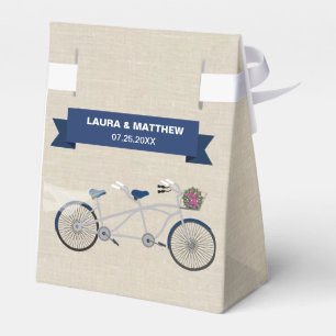 Ballotins Fiançailles Mariage Tandem Bleu foncé