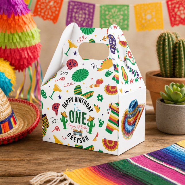Ballotins Fiesta First | Fête d'anniversaire de 1 an (Fiesta First | 1st Birthday Party Favor Boxes)