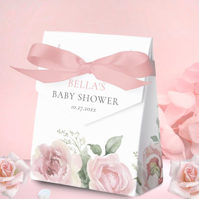 Ballotins Fille bébé en fleurs Baby shower Merci (Créateur téléchargé)