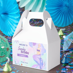 Ballotins fille d'anniversaire thème sirène personnalisé vio