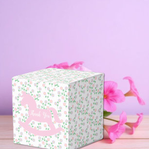 Ballotins Fille de Baby Shower Cheval à Bascule Rose