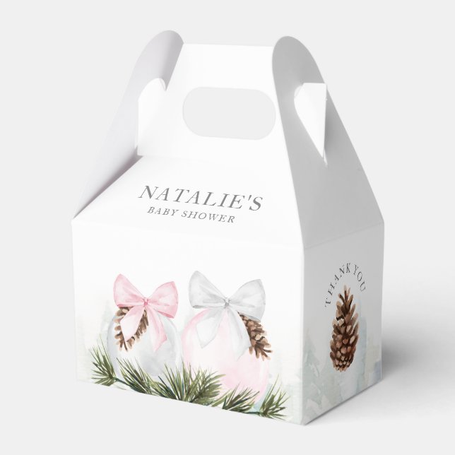 Ballotins Fille de Noël Baby shower Ballotin rose (Verso)