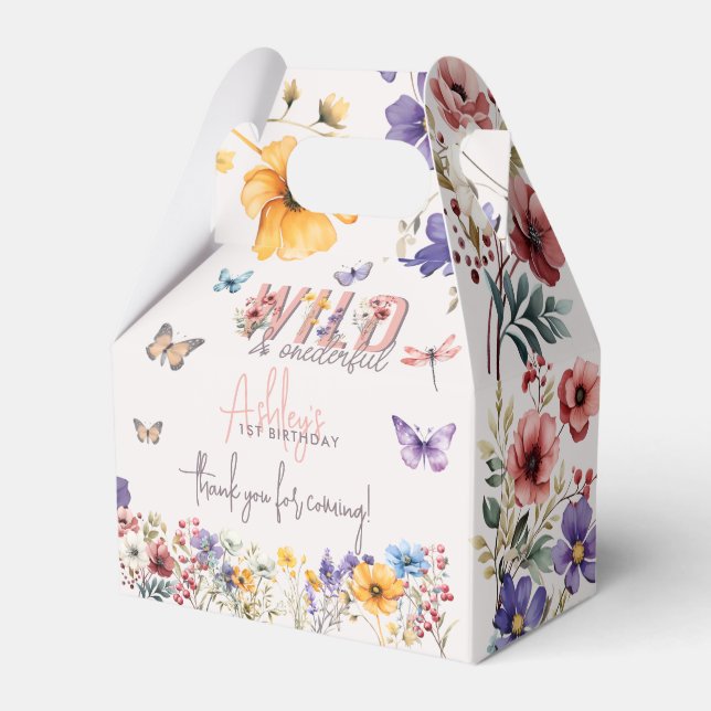 Ballotins Fille florale Anniversaire | Wild & Onederful (Verso)