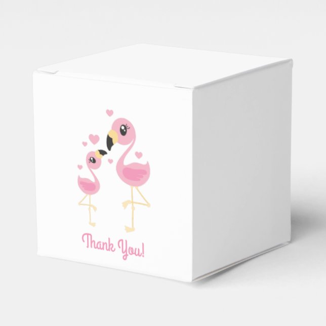 Ballotins Flamant rose Baby shower mignon Tropical (Verso)