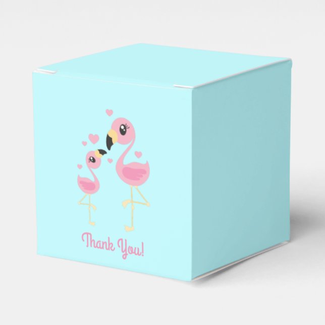 Ballotins Flamant rose Baby shower mignon Tropical (Verso)