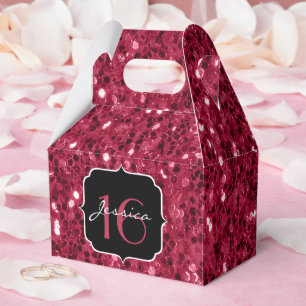 Ballotins Flamme de parties scintillant rose magenta foncé b