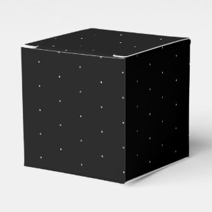 Ballotins Flammes de neige blanche petits points cadeau noir