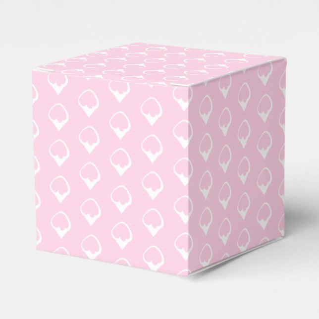 Ballotins Flèche blanche neige cadeau rose pâle (Verso)