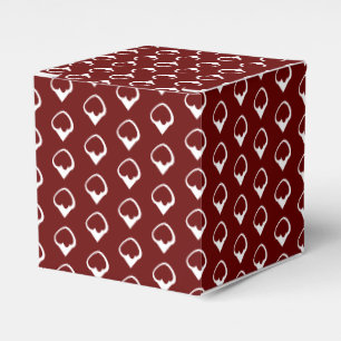 Ballotins Flèches blanches de neige cadeau de maroon bordeau