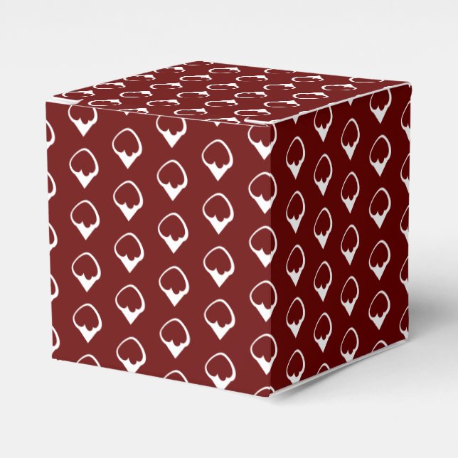 Ballotins Flèches blanches de neige cadeau de maroon bordeau (Verso)