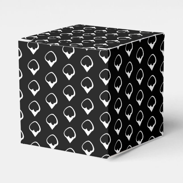 Ballotins Flèches blanches de neige cadeau noir (Verso)